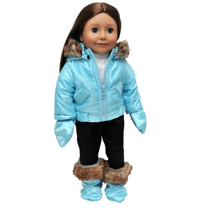 The Queen's Treasures Blue Ski Wear Outfit Fits 18&quot; American Girl&#174; Doll