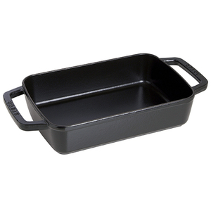 Cast Iron Roasting Pan Matte Black