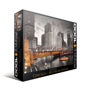 EuroPuzzles City Collection - Chicago - Michigan Avenue: 1000 Pcs