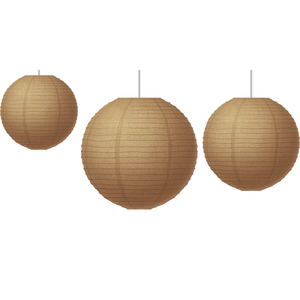 Teacher Created Resources Burlap Paper Lanterns, 3 per Set, 3 Sets