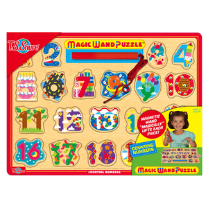TS Shure Learn to Count Wooden Magnetic Magic Wand Puzzle