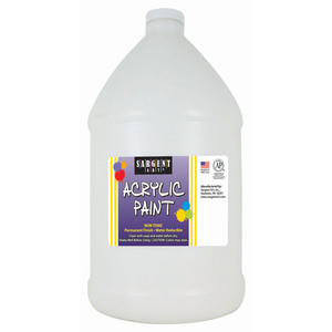 Sargent Art White Acrylic Paint 64 oz. Bottle (Half Gallon)
