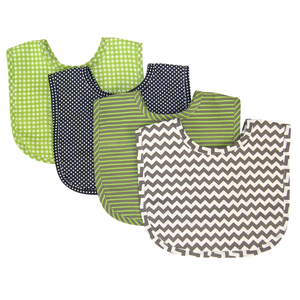 Trend Lab Perfectly Preppy 4 Pack Bib Set