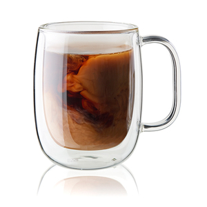 Sorrento Plus 2pc Double Wall Glass Coffee Mug Set