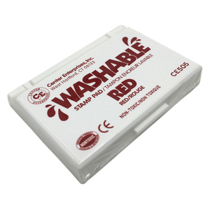 Center Enterprises Washable Stamp Pad, Red, Set of 6