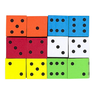 Koplow Games Assorted Color Spot 16mm Foam Dice, 12 per Pack, 12 Packs