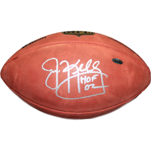 Jim Kelly Signed NFL Duke Football with "HOF" Inscription