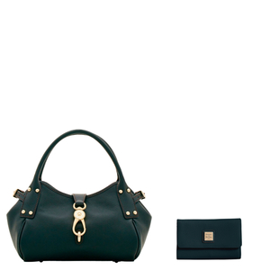 Belvedere Small Logo Lock Satchel and Flap Wallet