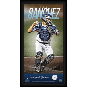 Gary Sanchez New York Yankees 10x20 Player Profile with Game Used Jersey Swatch