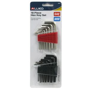 18-Piece SAE & Metric Hex Key Set