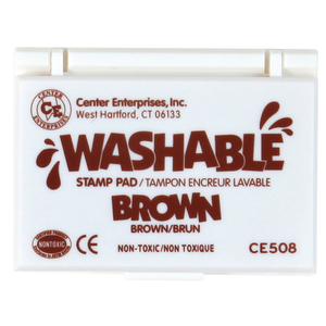 Center Enterprises Washable Stamp Pad, Brown, Set of 6