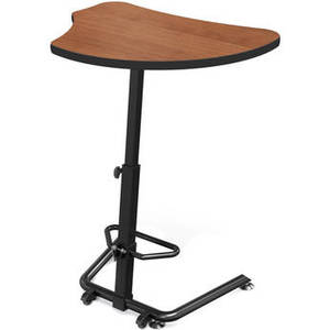Up-Rite Harmony Height Adjustable Sit/Stand Desk (Amber Cherry Finish, Black Edge)