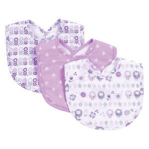 Trend Lab Lambs and Flowers 3 Pack Bib Set