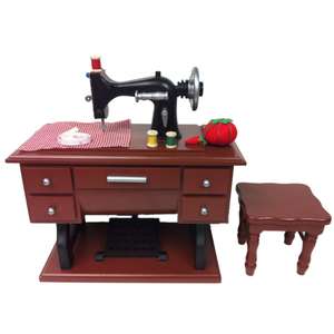 The Queen's Treasures 1930 Style Sewing Machine Set & Stool for 18 Inch Dolls & American Girl&#174;