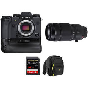 X-H1 Mirrorless Digital Camera with 100-400mm Lens and Memory Card Kit