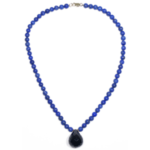 Lita 14K Lapis And Black Onyx Pendant Necklace 17&quot;