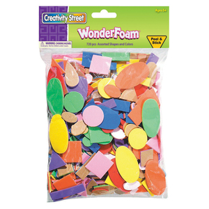 Creativity Street WonderFoam® Peel & Stick Assorted Shapes - 720 per pack, 6 packs total