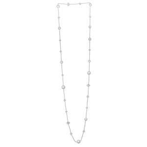 Lita White Jade and Glass Bead Endless Necklace,42&quot;