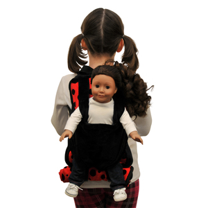 The Queen's Treasures Lady Bug Red & Black Childs Backpack Doll Carrier & Sleeping Bag Clothes & Accessory Storage for 18&quot; Dolls