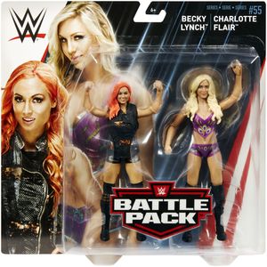 WWE Charlotte Flair & Becky Lynch -  Battle Packs 55 Toy Wrestling Action Figures