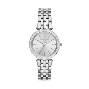 Ladies Mini Darci Crystal Silver Stainless Steel Watch Silver Dial