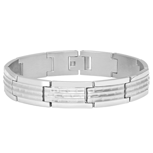 Stainless Steel Hammered Finish Bracelet 8.5&quot;