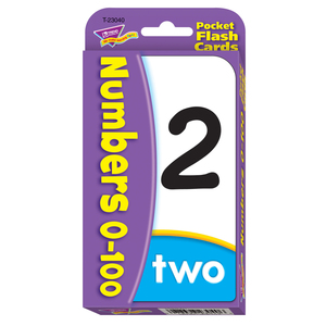 Trend Numbers 0-100 Pocket Flash Cards, 12 Packs