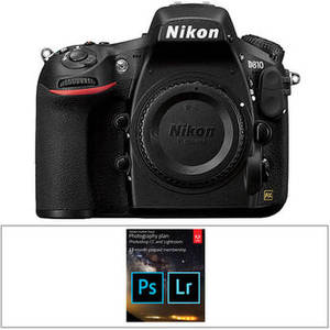 D810 DSLR Camera Body with Adobe Creative Cloud 12-Month Subscription Kit