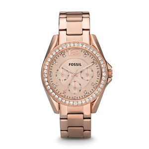Ladies Riley Multifunction Rose-Tone Watch Rose Dial