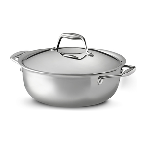 Gourmet Tri-Ply Clad 18/10 Stainless Steel 4 Qt Universal Pan w/ Cover