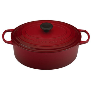 Enameled Cast Iron 6-3/4 Qt. Oval French Oven Cherry