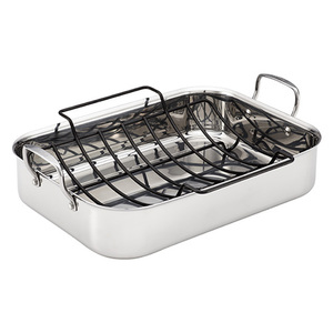 Tri-Ply Clad 17"x12.5" Roaster w/ Rack
