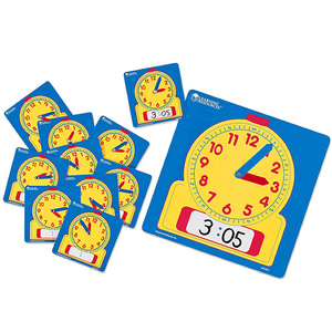 Learning Resources Write-On/Wipe-Off Clocks Class Set 1 Of 0573 & 24 Of 0572