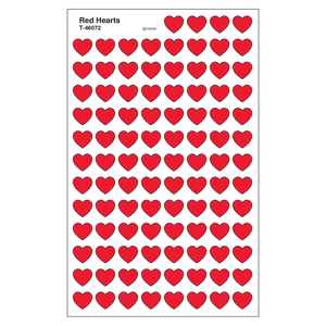 Trend Red Hearts superShapes Stickers, 800 per Pack, 12 Packs
