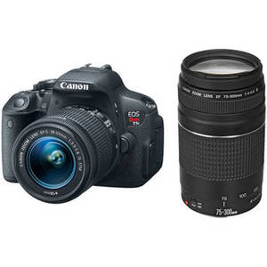 EOS Rebel T5i DSLR Camera with 18-55mm and 75-300mm Lenses Kit