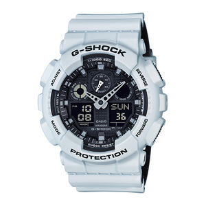 Mens Mens G-Shock Ana-Digi White & Black Watch Black Dial