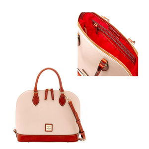 Pebble Grain Zip Zip Satchel