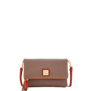 Pebble Grain Foldover Zip Crossbody