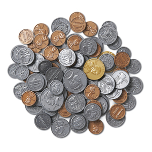 Learning Resources Plastic Coins in a Bag, 96 Per Pack, 6 Packs