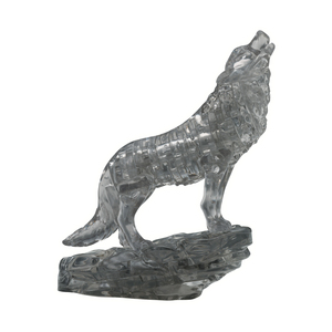 Bepuzzled 3D Crystal Puzzle - Wolf (Black): 38 Pcs