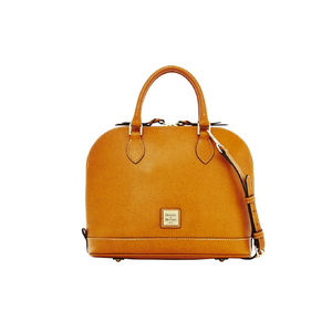 Saffiano Zip Satchel
