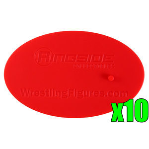 WWE 10-Pack of Display Stands (Red) - Ringside Exclusive Toy Wrestling Action Figure Accessories