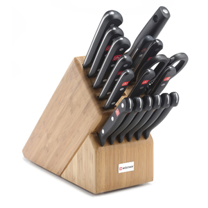 18pc Gourmet Promo Knife Block Set Bamboo