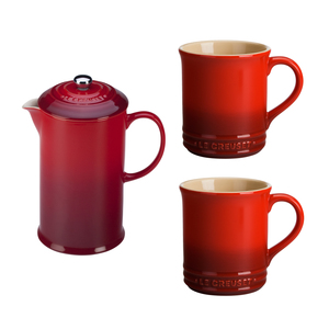 French Press & Mug Set Cherry