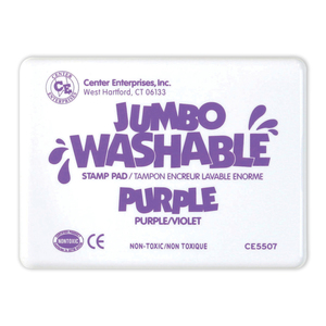 Center Enterprises Jumbo Washable Unscented Stamp Pad, Purple, Set of 2