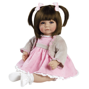 Adora Dolls Toddler Cuddly & Weighted 20&quot; Play Doll- Sweet Cheeks with   Brown Hair & Blue Eyes Ages 6+