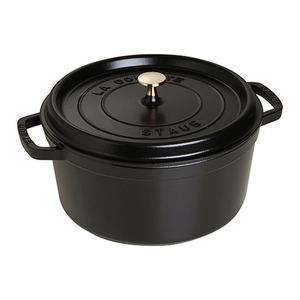 Cast Iron 7qt Round Cocotte Matte Black