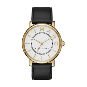 Marc Jacobs Roxy Black Leather Strap Watch