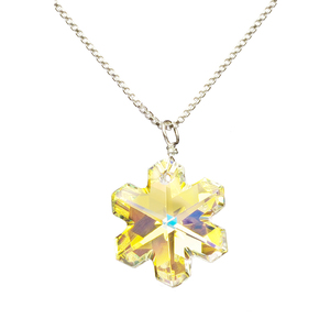Lita Silver Chain Necklace with Swarovski Elements Snowflake Pendant,18&quot;