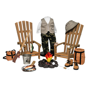 The Queen's Treasures Complete 18 In Doll Adirondack Outdoor Camping & Fishing Adventure 22 Piece Furniture, Accessory & Clothing Set